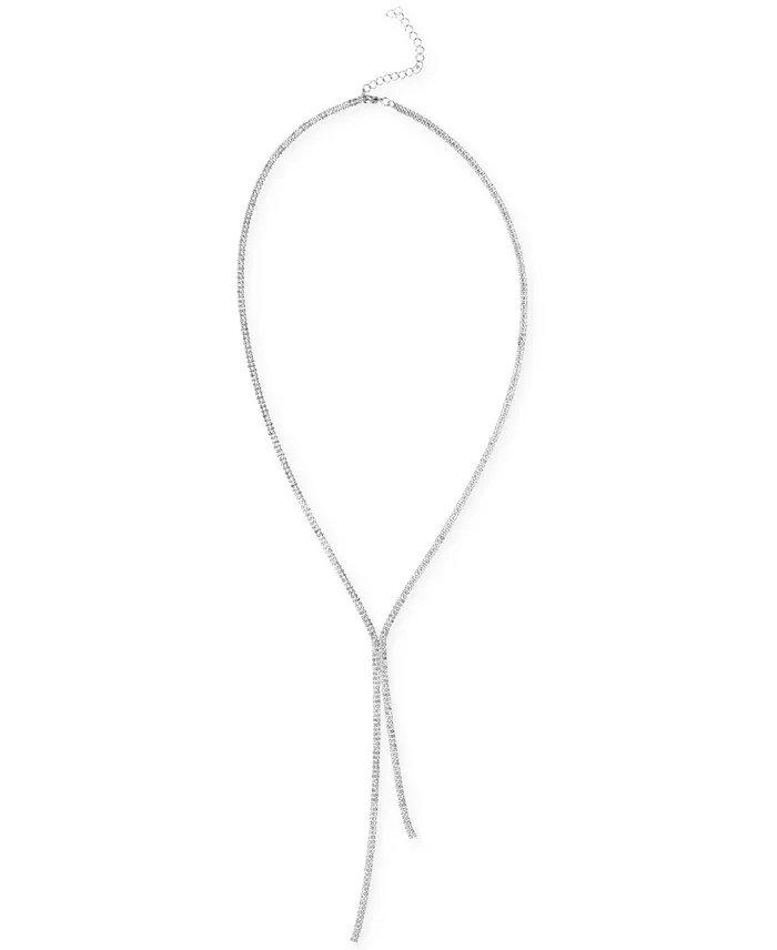 Rhinestone Long Lariat Necklace