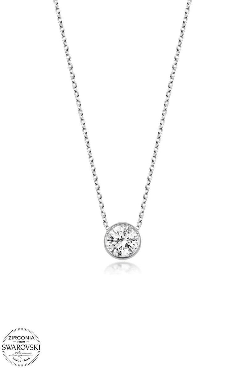 Swarovski Swarovski Zirconia Women's Solitaire Silver Necklace