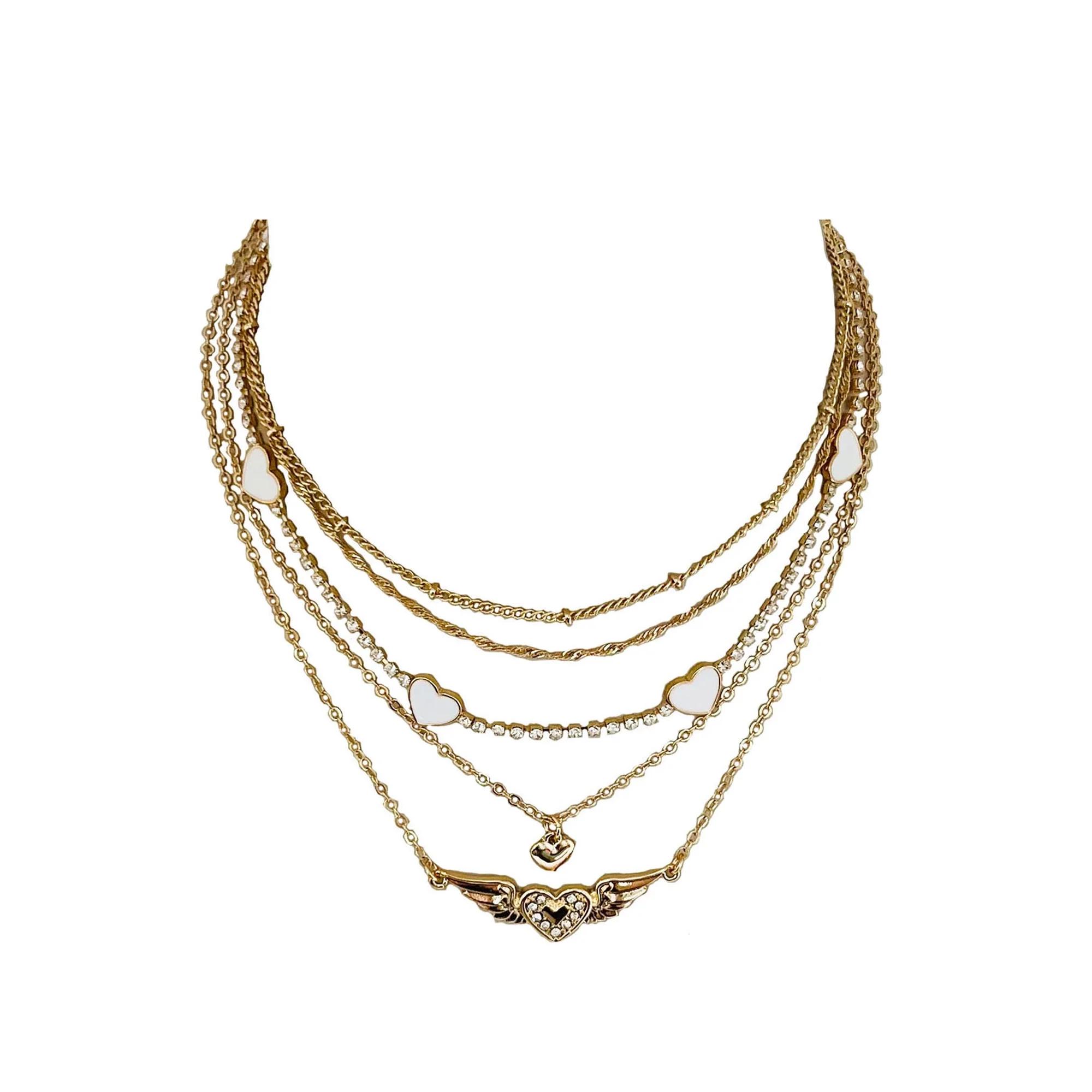 No Boundaries 5 Pc Choker Set with Hearts