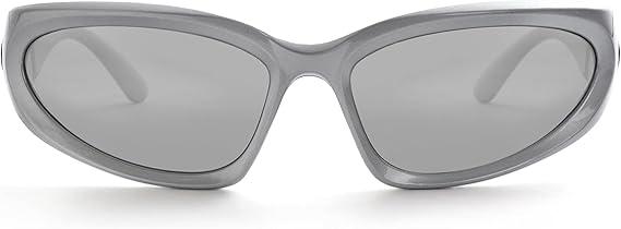 Wrap Around Fashion Sport Sunglasses for Men Women Swift Oval Dark Sunglasses UV400 Sport Wrap Shades