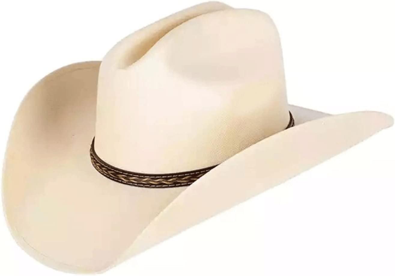 Lightweight Solid Color Fedora Hats for Women Men Thick Fabric Cowboy with Brim Western Jazz Felt Casual Hats